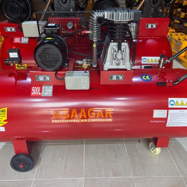 كمبروسر ماركة بعجر 500 لتر 2090 7.5 حصان 220/380فولت